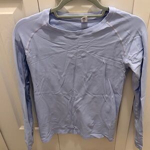 Women's Light Blue Long Sleeve Top